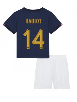 Billige Frankrike Adrien Rabiot #14 Hjemmedraktsett Barn VM 2022 Kortermet (+ Korte bukser)